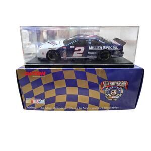 Rusty Wallace Signed 1998 Elvis Presley #2 Miller Lite Ford Taurus 1:24 Bank